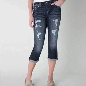 Miss me Mid-Rise Curvy Cropped Stretch Jean sz 25/0